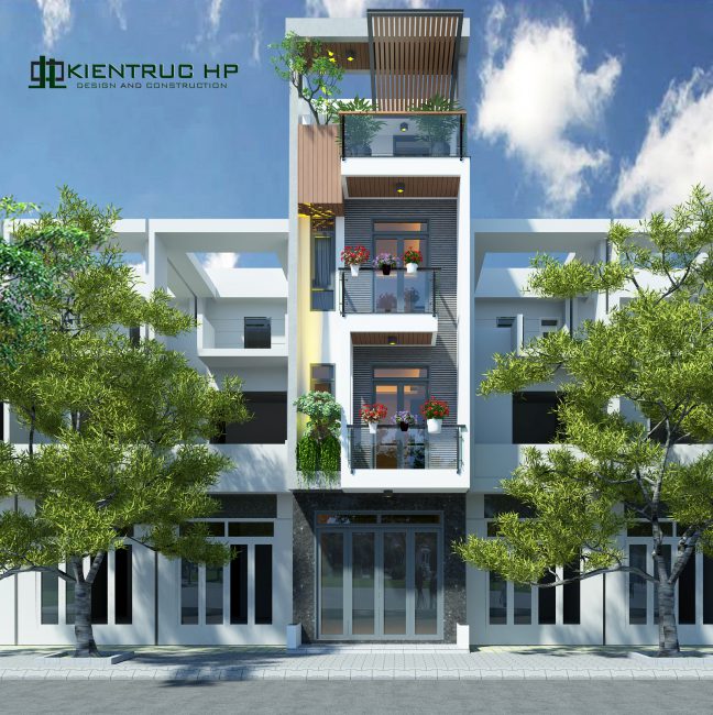 Thiết kế thi công nhà phố hiện đại 1 trệt 2 lầu sân thượng- Diện tích 4×12 – Chủ đầu tư A Bân